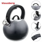 Klausberg, czajnik stalowy z gwizdkiem, grafitowy połysk, 3l, kb-7955