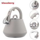 Klausberg, czajnik stalowy z gwizdkiem, szary, 2,5l, kb-7949
