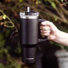 Klausberg, kubek termiczny, z rączką i słomką, stalowy, 1100 ml, kb-7942