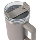 Klausberg, kubek termiczny, z rączką i słomką, stalowy, 1100 ml, kb-7943