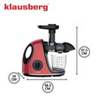 Klausberg, sokowirówka, wyciskarka wolnoobrotowa, czerwona, KB-7865