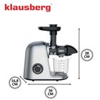 Klausberg, sokowirówka, wyciskarka wolnoobrotowa, srebrna, KB-7868