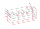 Kocot Kids, Tomi, łóżko z szufladą, białe, 80-160 cm