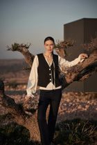 Koszula damska z długim rękawem, biała, Moodo