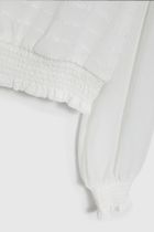 Koszula damska z długim rękawem, biała, Moodo