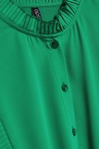 Koszula damska z długim rękawem, zielona, Moodo