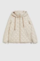 Kurtka damska z kapturem, beżowa, Moodo