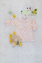 Lassig, Happy Fruits, fartuch z długim rękawem, wodoodporny, peach