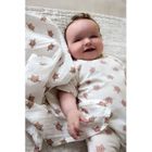 Lassig, Tiny Team, pieluszka muślinowa, otulacz z biobawełny, kotek, 60-60cm, 3 szt.