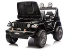 Lean Cars, Jeep Rubicon, pojazd na akumulator 4-4, DK-JWR556 4-200W 24V, czarny
