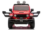 Lean Cars, Jeep Rubicon, pojazd na akumulator 4-4, DK-JWR556 4-200W 24V, czerwony