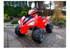 Lean Cars, quad, pojazd na akumulator, czerwony