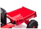 Lean Toys, Traktor, pojazd na akumulator z przyczepą, czerwony