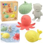 Lean Toys, zabawki do kąpieli, figurki, pastelowe, 4 szt.