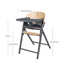 Lionelo, Celia, krzesełko do karmienia, grey wood