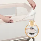 Lionelo, Leonie Plus, łóżeczko dostawne, beige sand