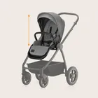 Lionelo, Meril, wózek wielofunkcyjny, 2w1, Grey Stone