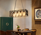 Loft, lampa wisząca industrialna, żyrandol, 4-punkty oświetleniowe