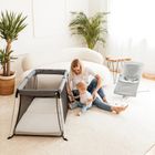 Luna Bambini, lekkie łóżeczko turystyczne, bez montażu, szare