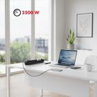 Maclean, listwa zasilająca, 5 gniazd + 3xUSB, czarna, 110-240V, AC 50/60HZ, 2.1A, MAX 2500W, 1,5m