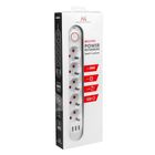 Maclean, listwa zasilająca, 5 gniazd, 3xUSB, 110-240V, AC 50/60HZ, 2.1A, 2500W, biała, 1,5m, MCE395 W