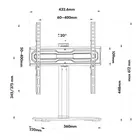 Maclean, uniwersalny stojak do telewizora, dla TV 32-55", MC-132