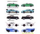 Majorette, Porsche, modele pojazdów, resoraki, 1:64, 5 szt.