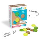 Makedo, Scru-Dot, ozdobne nakładki na śrubki, Wild Things, 36 elementów