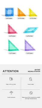 Mideer, tangram, klocki magnetyczne 3D z klepsydrą
