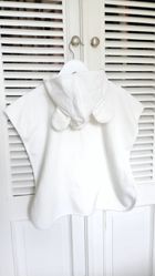 MimiNu, muślinowe ponczo plażowe, szybkoschnące, śmietanka, 1-4 l.