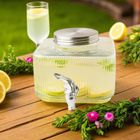 Mplco, słój z kranikiem, szklany, 3l