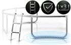 Neo-Sport, trampolina ogrodowa siatką wewnętrzna i drabinką, 8ft/252 cm