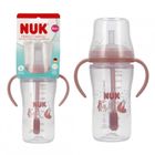 Nuk, Perfect Match, butelka do nauki picia ze słomką, miś, 260 ml