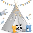 Nukido, namiot tipi dla dzieci ze światełkami, szary