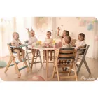 Nukido, Nelo, drewniane krzesełko do karmienia, szaro-białe