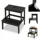 Nuxio, Krok, bambusowy taboret ze schodkiem, 46 cm