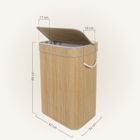 Nuxio, Luva, bambusowy kosz na pranie z pokrywą, 80l