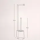 Nuxio, Stilk, stojak na papier toaletowy i szczotkę do WC, 63 cm