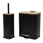 Nuxio, Zetru, wąski kosz łazienkowy z bambusem, 5l