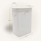 Nuxio, Zora, bambusowy kosz na pranie, 72l