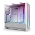 NZXT, H5 Flow, obudowa komputerowa, z oknem, RGB MIDI TOWER, biała