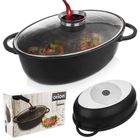 Orion, Grande, brytfanna granitowa, z pokrywką szklaną, 8 l