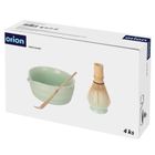 Orion, zestaw do matchy, ceramiczny, bambusowy, 4 elementy