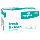 Pampers, Fresh Clean, chusteczki nawilżane dla dzieci, 12-52 szt.
