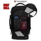 Peterson, plecak podróżny plecak, 2-komorowy, czarny