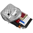 Plecak miejski, srebrny, skóra ekologiczna, Peterson