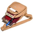 Plecak na jedno ramię, saszetka, beżowy, Peterson