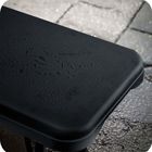 Plonos, ławka ogrodowa cateringowa składana, czarna, 180 cm