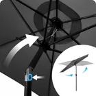 Plonos, parasol ogrodowy, składany, 6 segmentowy, z pokrowcem, 300 cm