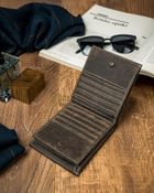 Portfel, brązowy, skórzany, Forever Young